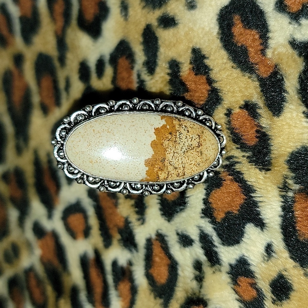 Picture Jasper Ring Size 7.25 - Picture 2 of 4